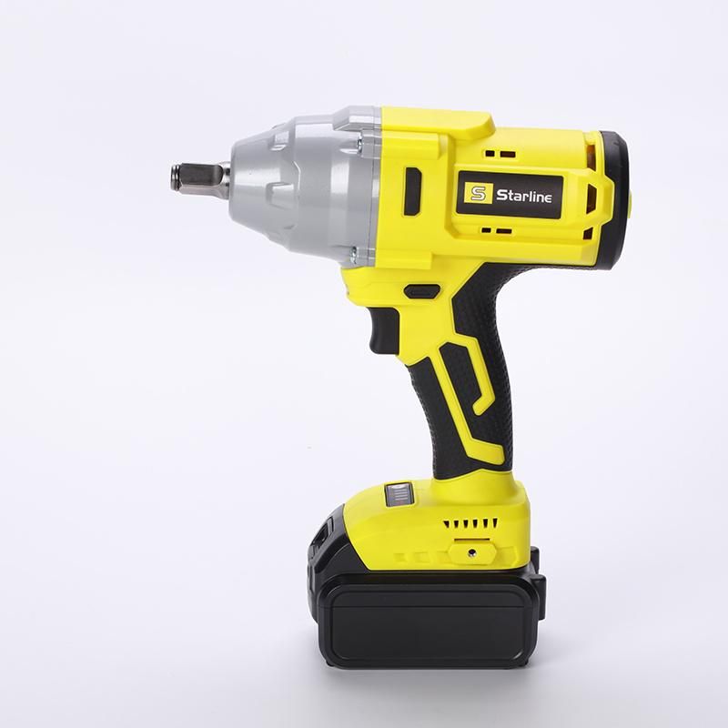 China Factory Power Tools 20V Lithium Brushless Impact Wrench Electric Tool Power Tool (4A/6A)