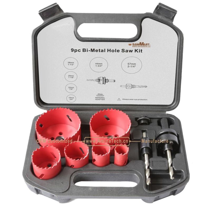 9PC Bi-Metal Hole Saw Set,Power Tools,Drill Bits