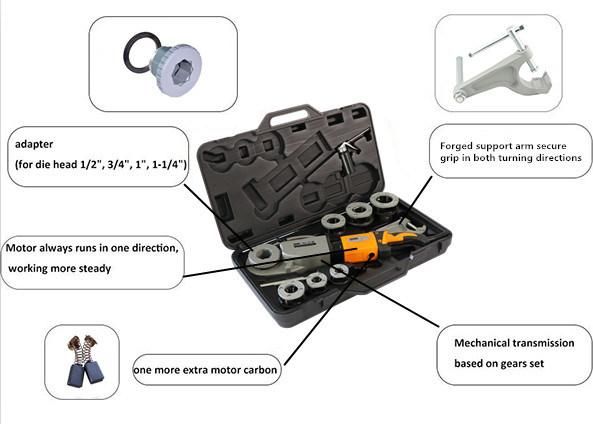 Hongli Portable Electric Pipe Threader Threading Steel Tube (SQ30-2C)