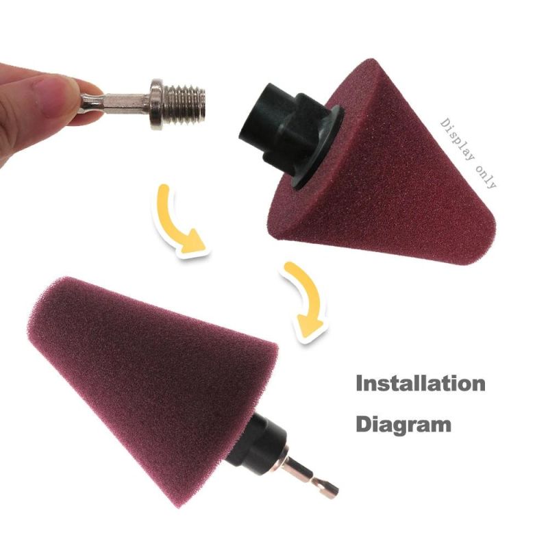 Cross-Border Supply 75mm Jujube Red Car Wheel Sponge Brush Polishing Disc Wheel Steel Ring Waxing Sponge Wheel