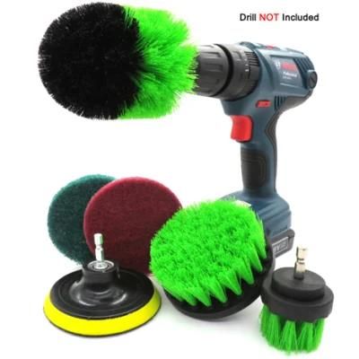 6-Piece Electric Nylon Green Car Cleaning Beauty Electric Cleaning Drill Brush Head dB0706