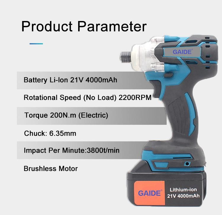 Gaide 21V Brushless Cordless Screwdriver