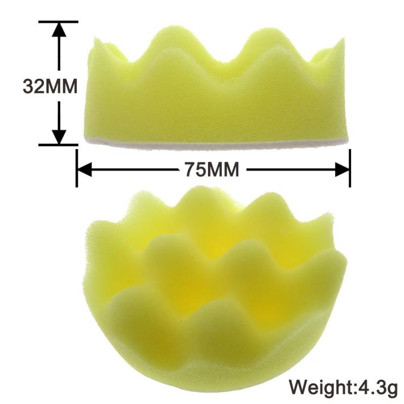 Cross-Border Supply 3-Inch 20-Piece Car Polishing Sponge Car Beauty Cleaning Waxing Polishing Car Wash Sponge