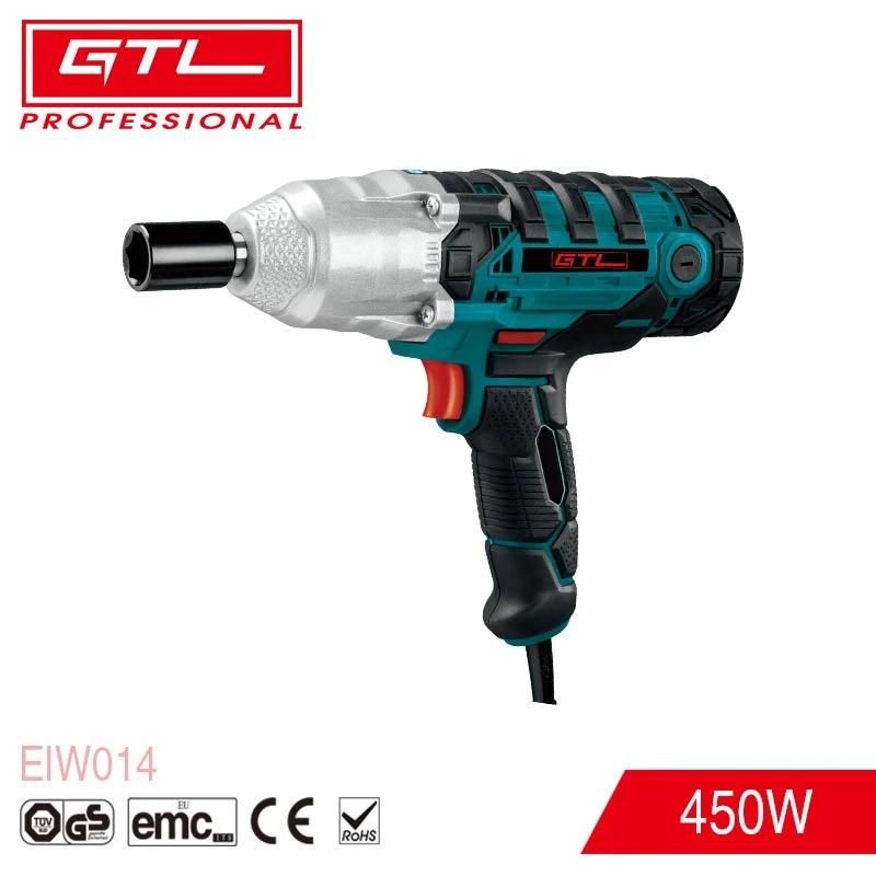 450W Wrench Driver ½ Inch Square Drive-320n. M Car Tool - Forward Reverse Setting Electric Impact Wrench with 4PCS Sockets (EIW014)