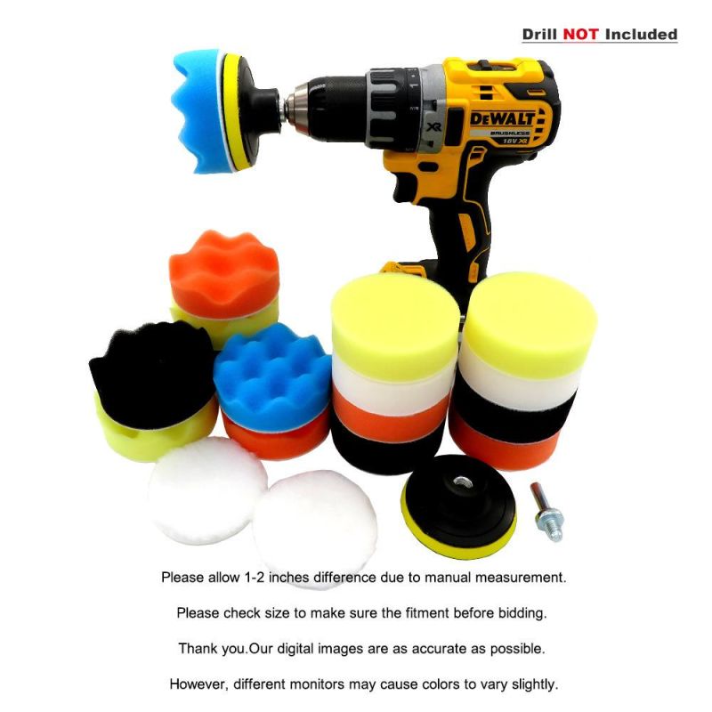 Cross-Border Supply 3-Inch 20-Piece Car Polishing Sponge Car Beauty Cleaning Waxing Polishing Car Wash Sponge