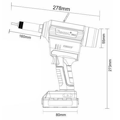 Auto Mode Less Muscle Effort Electric Battery Rivet Nut Tool