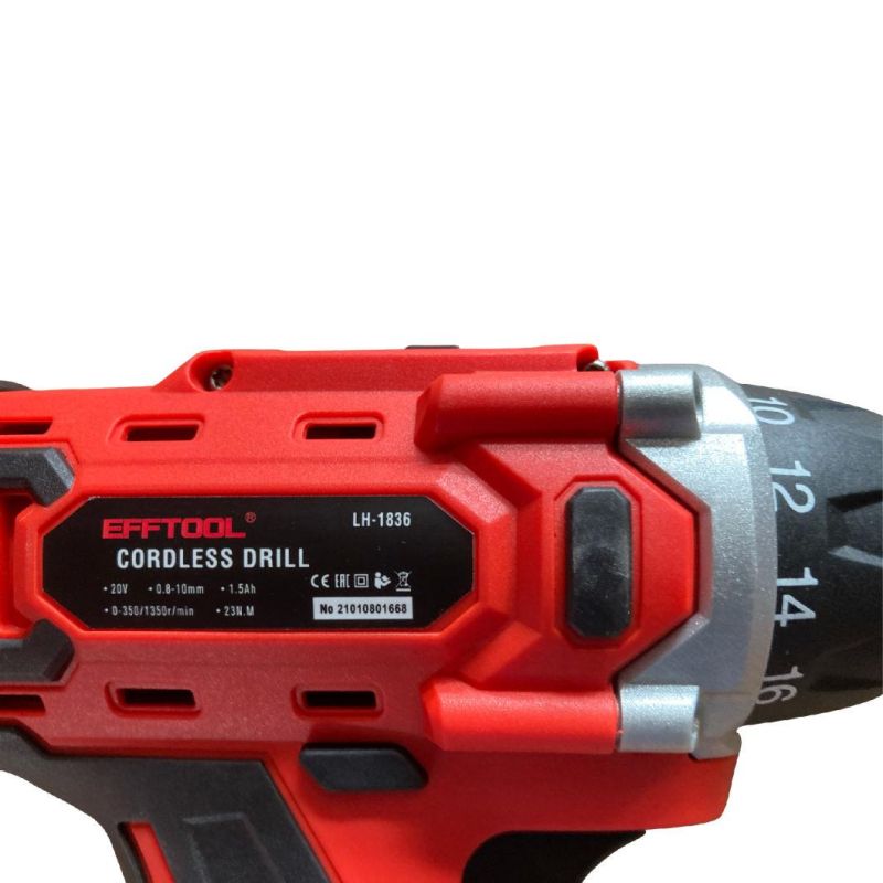 Efftool Household Multi-Function 12/14.4/18V Double Speed Lithium Cordless Electric Drill