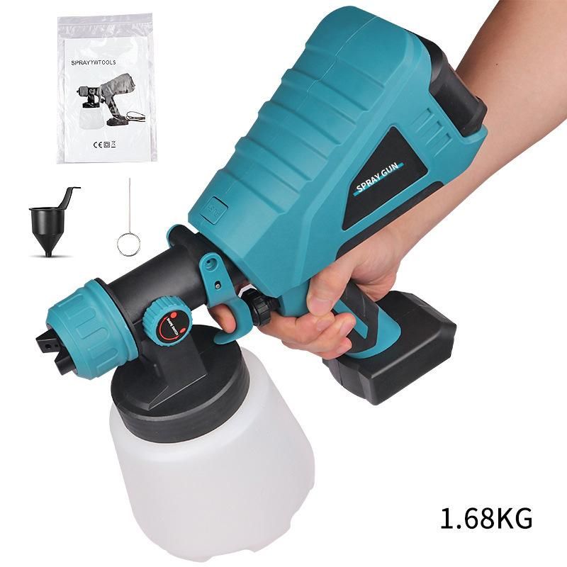 18V 450W Battery Powered 1000ml HVLP Cordless Paint Sprayer Gun