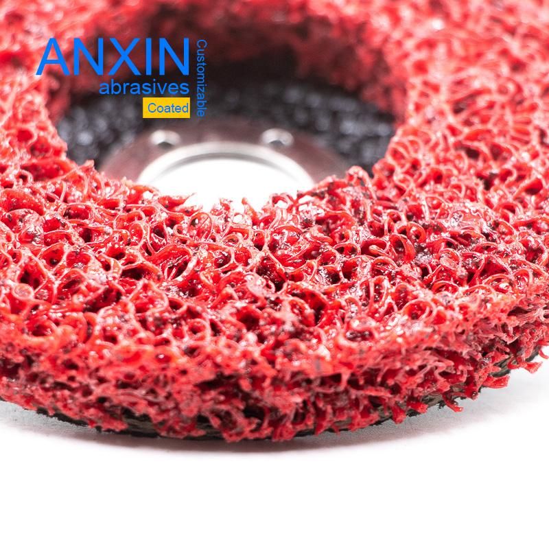 4"*5/8" Cleaning Pad Paint Removing Rush Red Color