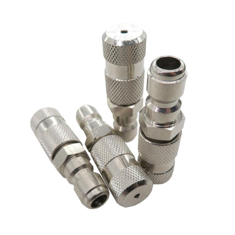 Cross-Border Supply Copper Nozzle 360 Metal Nickel-Plated High-Pressure Cleaner 1/4 Inch Quick-Connect Water Gun Nozzle