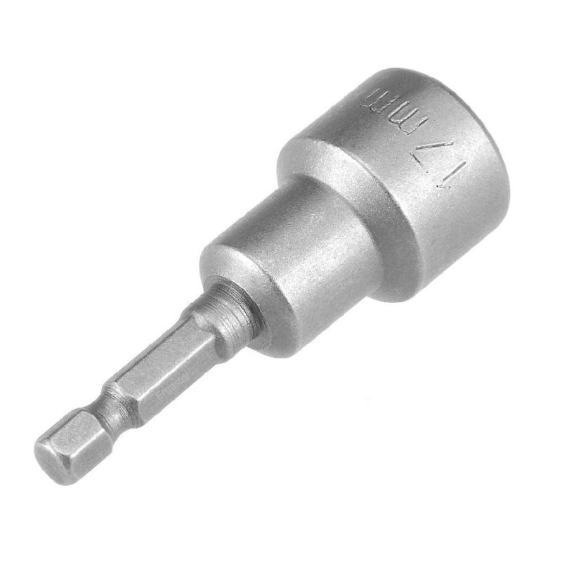 1/4" Drill Hole Hand Operated Tools Hex Socket Magnetic Nut Setter Screw Driver Bit Adapter with Sand Blasting