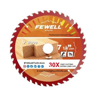 Sharpener 7 1/4in 185*40t*25.4mm Tct Circular Saw Blade for Wood Cutting