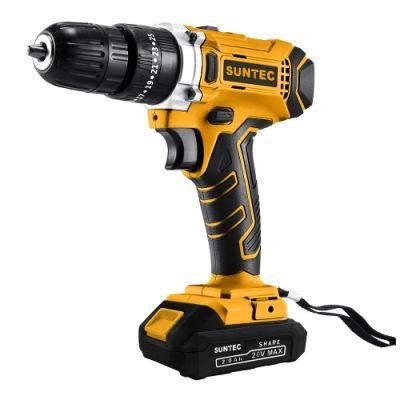 Suntec 20V Industrial Lithium Brushless Impact Drill 2.0ah Battery Power Drill