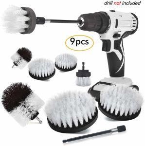 Bathroom and Kitchen Surface Power Cleaning Scrub Brush Kit