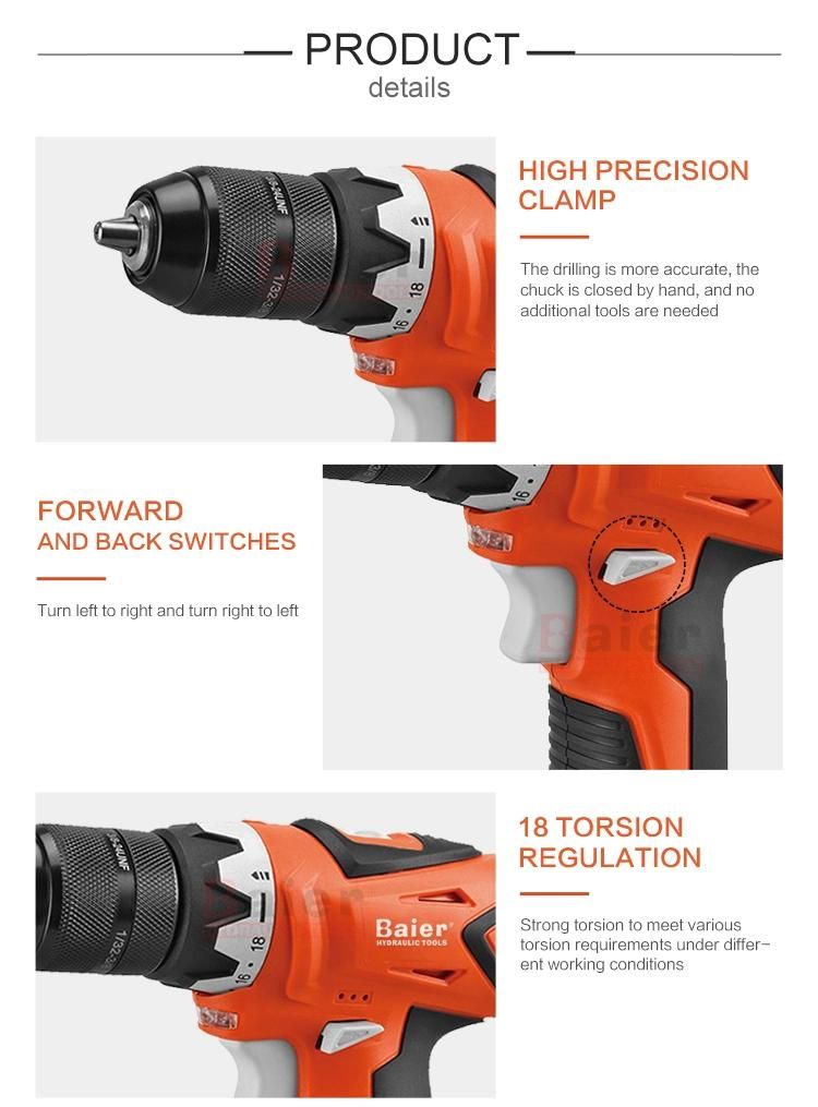 Rechargeable Lithium Battery Hand Drill Strong Motivation