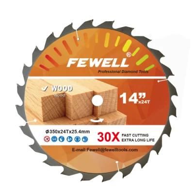 High Quality 350*3.2/2.2*24t*25.4 Tct Circular Saw Blade for Wood Cutting