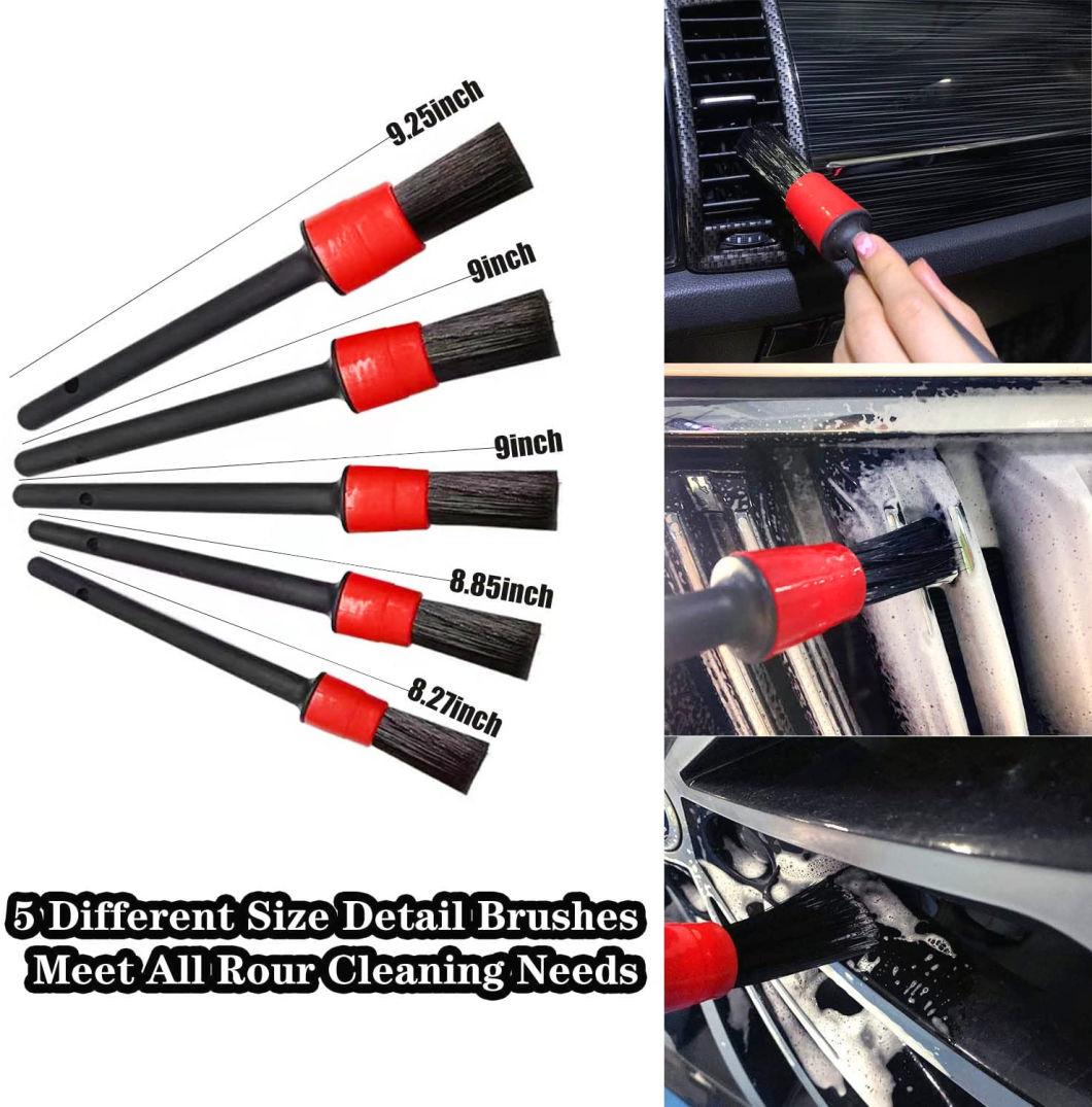 Cross-Border Supply Cleaning Brush Car Beauty Cleaning 26-Piece Detail Brush Red Kitchen Stain Removal Electric Drill Brush Head