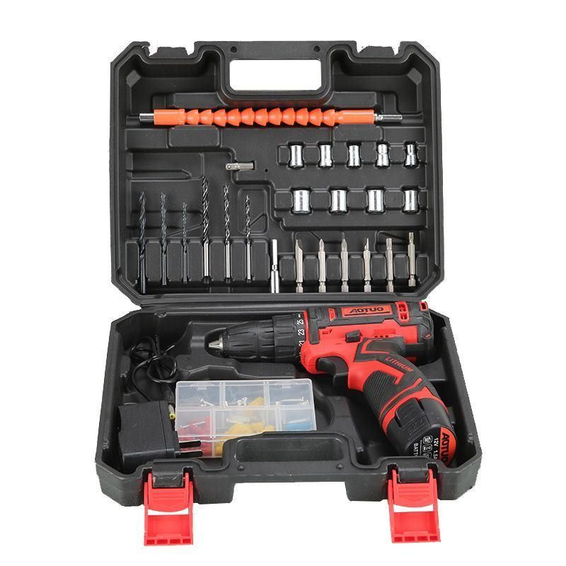 Set of 35PCS Brushless Lithium Electric Impact Drill Portable Cordless Torque Screwdriver Combination Tool Kits