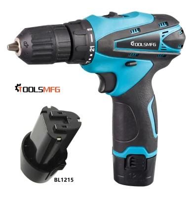 Toolsmfg 12V Cordless Li-ion Combi Drill Hammer Drill 3-Speed Drill