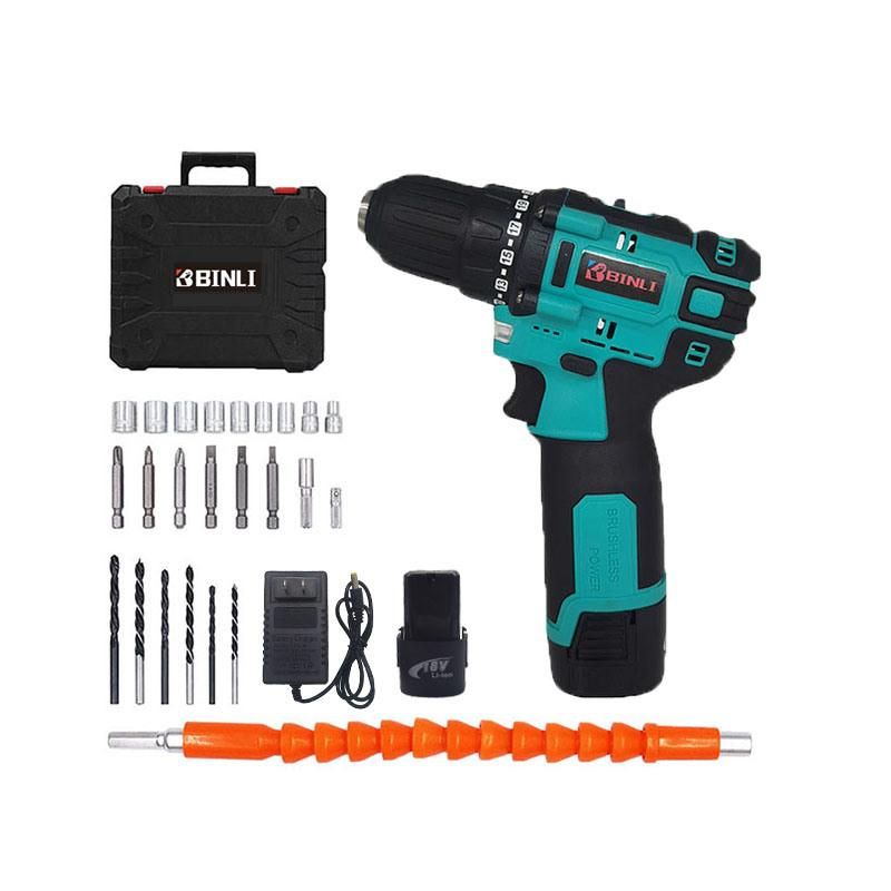 New Arrive 18V Max Lithium Electric Cordless Drill Brushless Motor