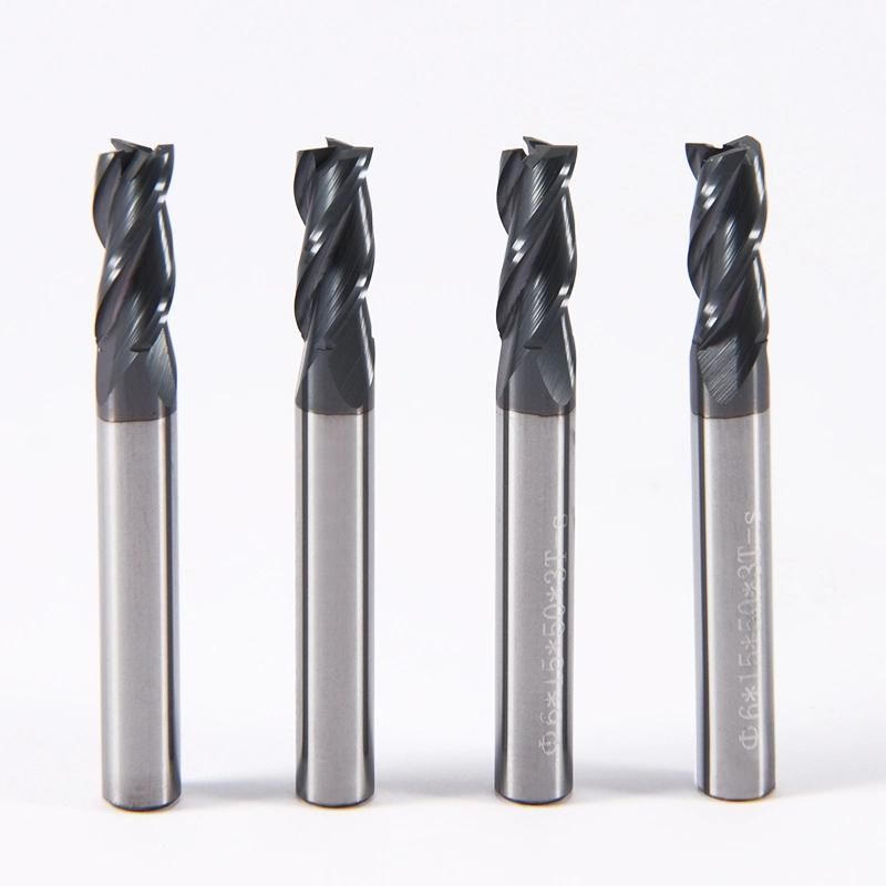 Coated Tungsten Carbide Square Shoulder Milling Cutter 3mm 4mm 6mm 10mm 12mm Flat End Mill with 3 Flutes Universal Machining Electric Tools Drill Parts