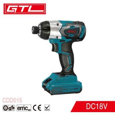 High Quality 18V Lithium Battery Brushless Motor Cordless Impact Driver (CDD015)