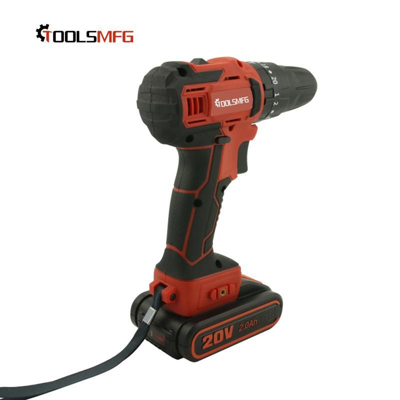 Toolsmfg 20V Cordless Brushless Hammer Drill Driver with GS Certificate