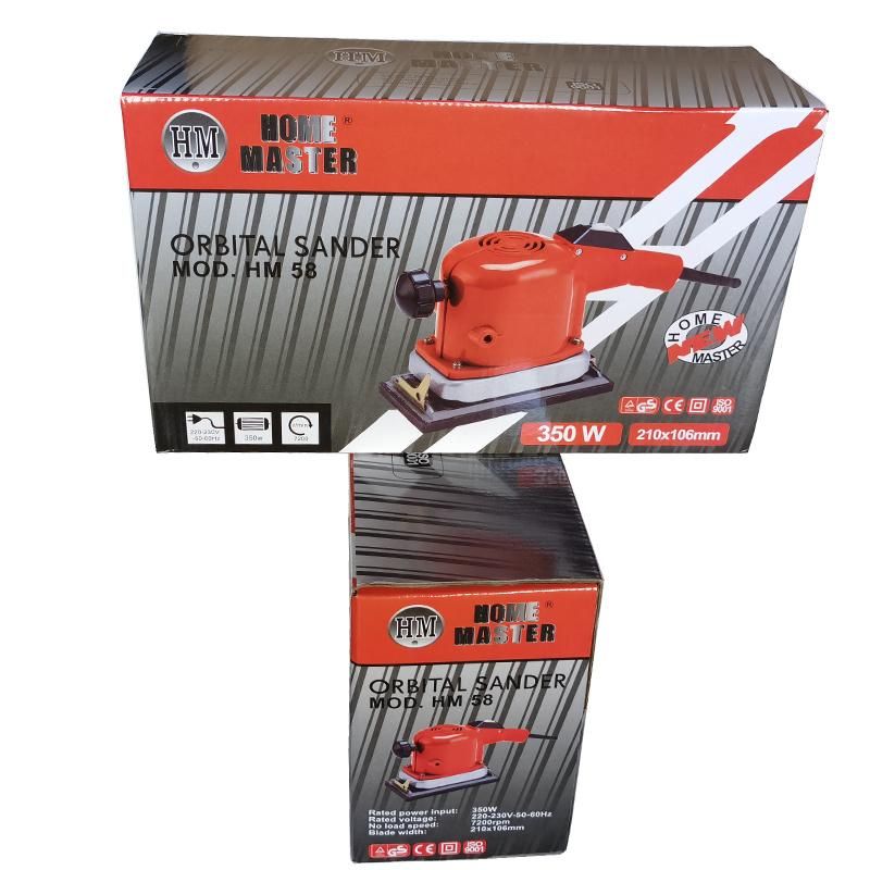 Rafmagns Brushless Orbit Portable Red Handy Electric Power Induction Polishing Woodworking Machinery Flap Tool Wood Orbital Sanding Sander