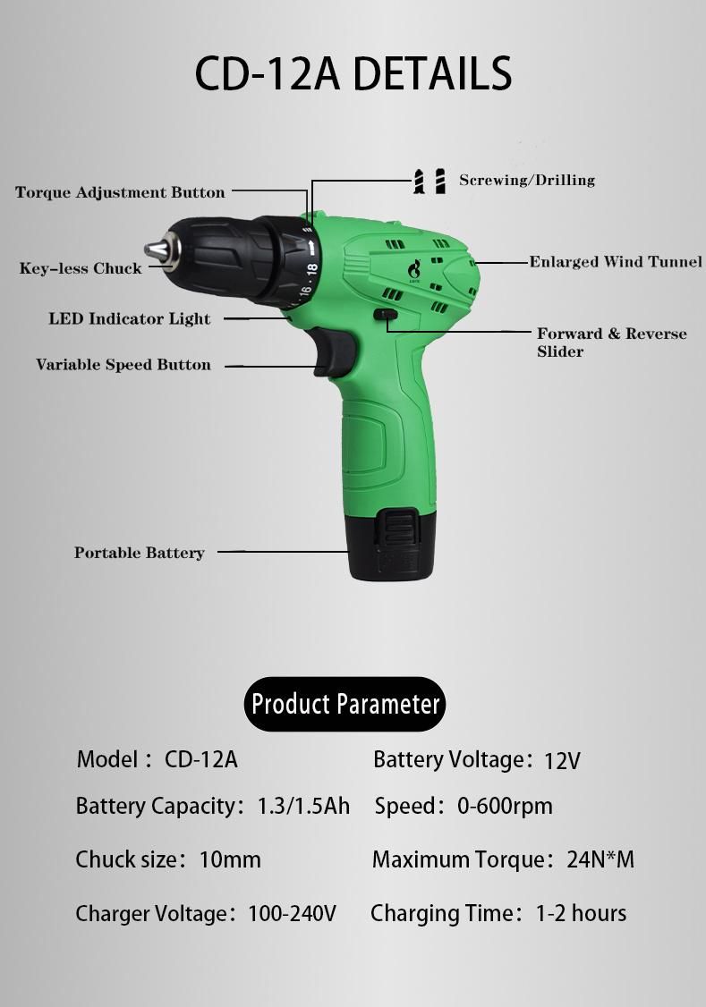 Nextop Lithium Battery Powered Electric Cordless Screwdriver Drill