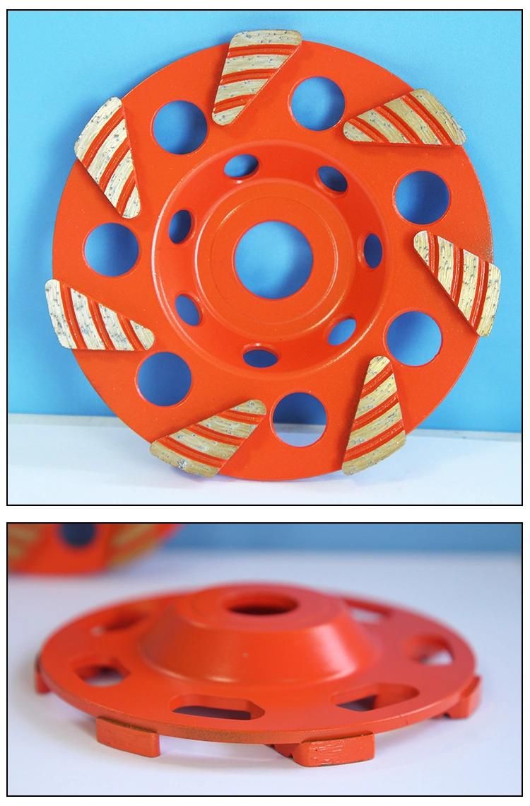 Diamond Double Row Segment Grinding Cup Wheel Disc Bowl Shape for Stone Granite Marble Concrete Tile