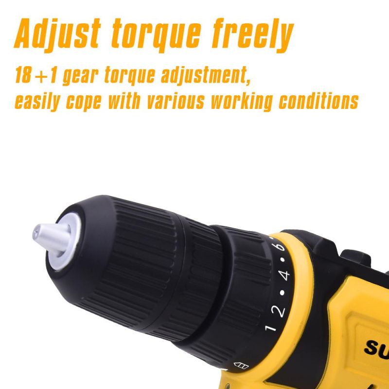 Suntec Professional 12V Cordless Drill Power Drill 1500mAh Drilling Tools with Variable Speed Trigger