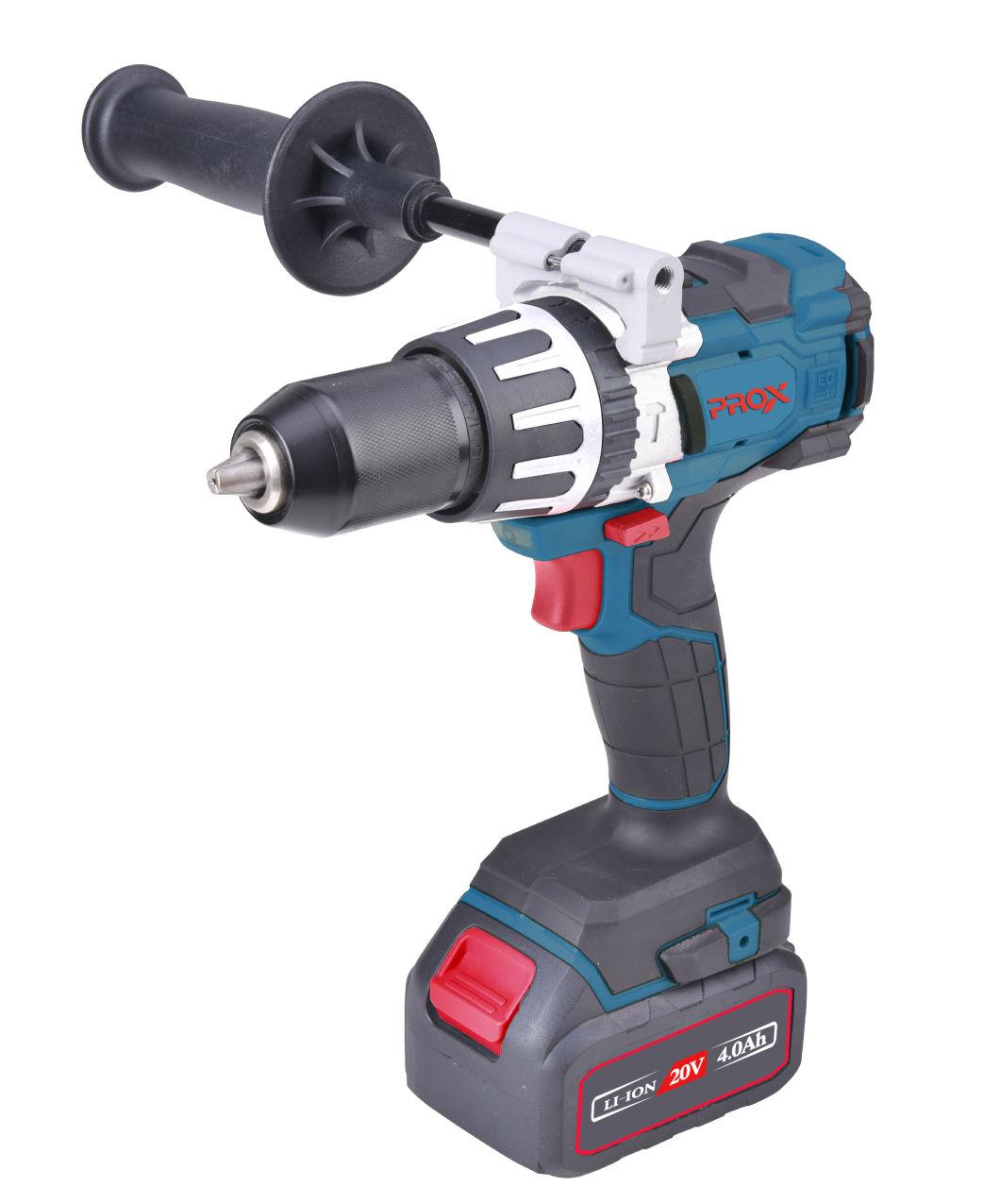 Prox 20V Industrial Professional Lithium Brushless Impact Hammer Drill 2.0/4.0ah 13mm Percussion Drill