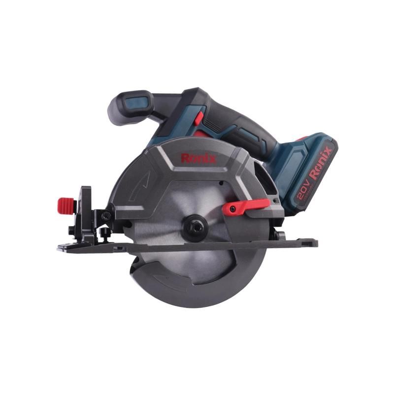 Ronix Hot Selling Model 8902 20V 165mm Lithium Cordless Brushless Electric Handheld Circular Saw for Wood Metal Cutting