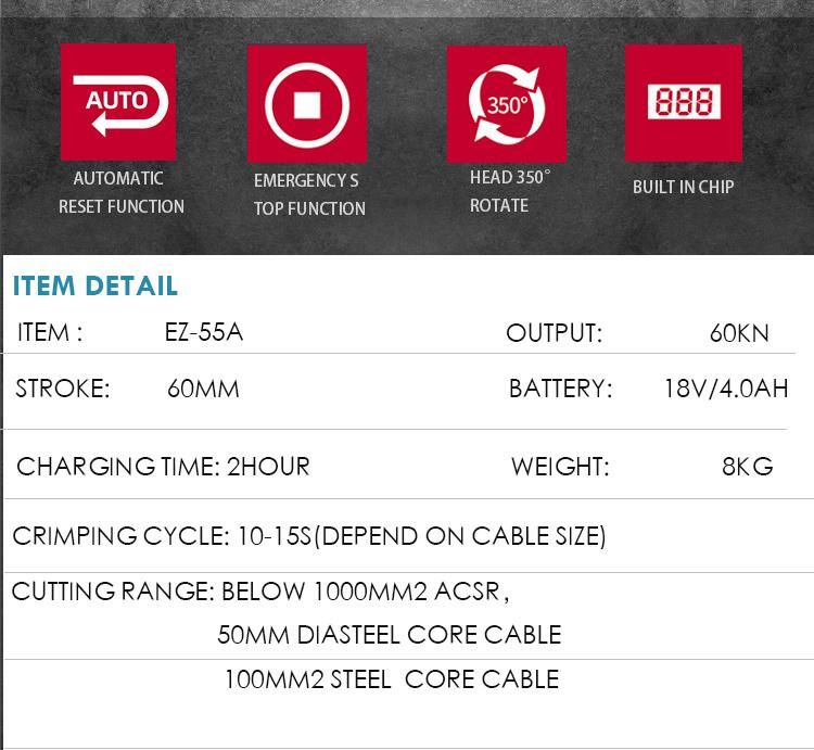 Bode Ez-55A Electric Powered Battery Operated Cable Cutter