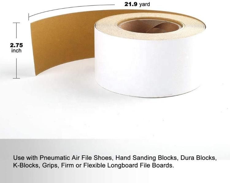 Woodworking Sanders Tools Backing Longboard Continuous Aluminium Oxide Sandpaper Roll for Wood