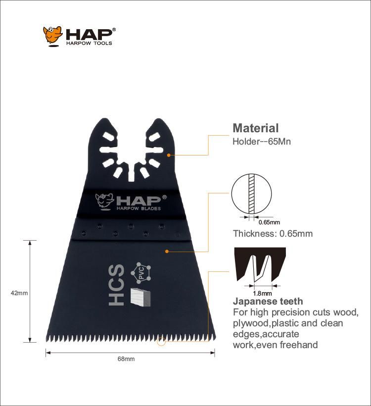 Japanese Teeth Starlock 68mm Oscillating Multi Tool Blade for Wood