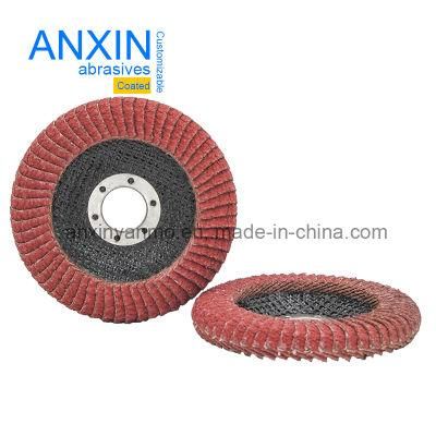 Half Curved Edge Abrasive Flap Disc R Angle Polishing Ceramic