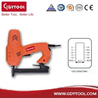 Electric Power Stapler Nail Gun, Ga. 21 80 Staple Gun, 1/2&prime;&prime; Crown Electric Staple Gun, Electric Stapler with Adjust Button Power Gdy-Ef8016b