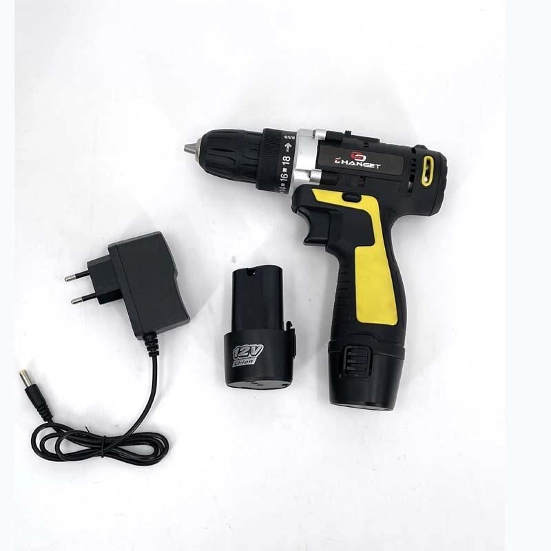 Cg-2004yellow Double Speed 12V 16.8V 21V Li-on Lithium Battery Professional Manufacturer Hand Rechargeable Forward and Reverse Impact Cordless Drill