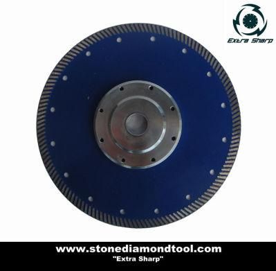 Stone Cutting Diamond Tools Turbo Rim Blade with Flange