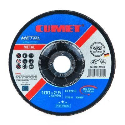 Cumet 4&prime; &prime; Cut off Wheel for Metal Abrasive with MPa Certificate