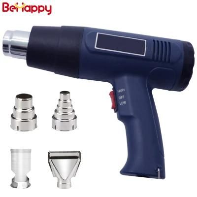 Behappy Hot Sale 2000W Adjustable Temperature Digital Display Hot Air Blower Heat Gun