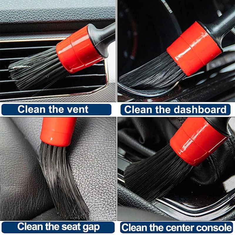 Cross-Border Supply Car Cleaning Brush 12-Piece Set of Car Interior Dust Removal Detail Brush Glass Cleaning Cloth Wheel Brush
