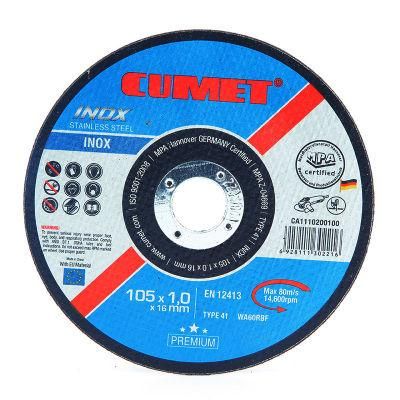 Customized Hitachi Cumet 105X1.0X16 Power Tool Rotor Cutting Wheel
