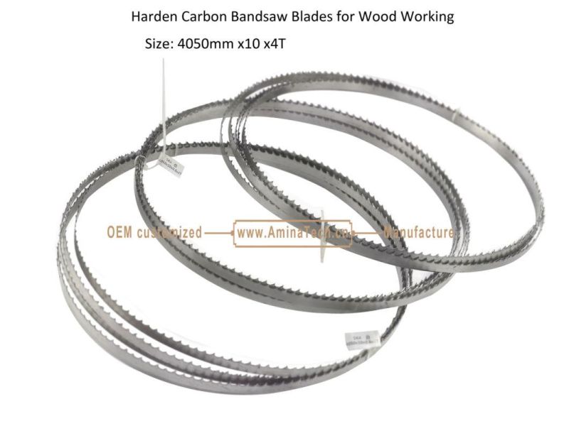 Harden Carbon Band Saw Blades for Wood Working    Size: 4050mm x10 x4T