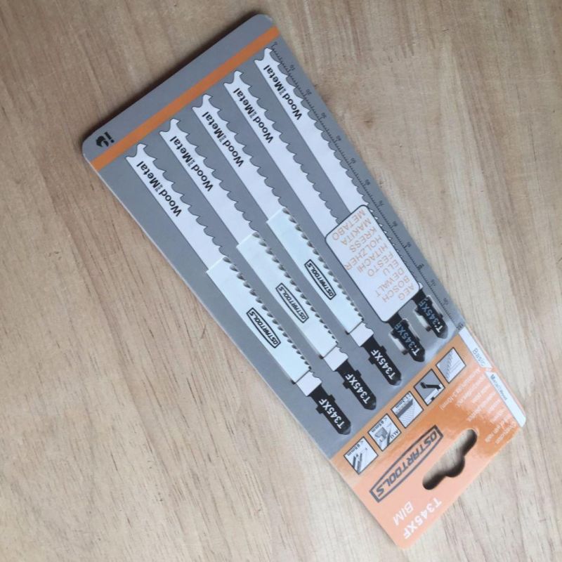 Bosch T345xf Bim Jigsaw Blade Used for Cutting Construction Timber with Nails (<65mm) Aluminum etc