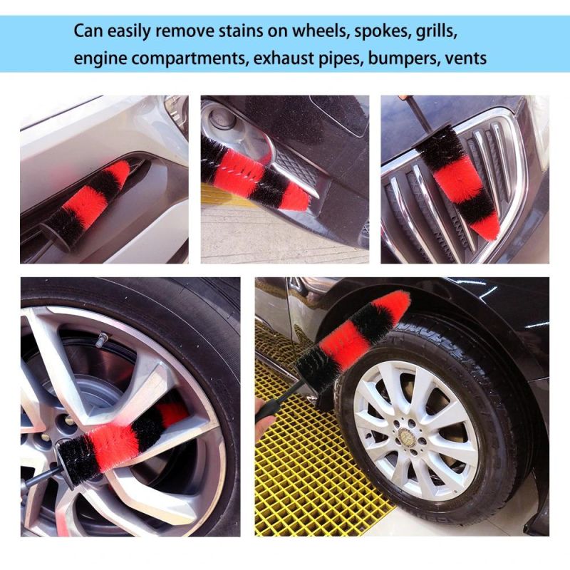 Cross-Border Supply Car Wash Tire Cleaning Brush Car Hub Brush Wheel Hub Brush Car Wash Brush Car Cleaning Supplies