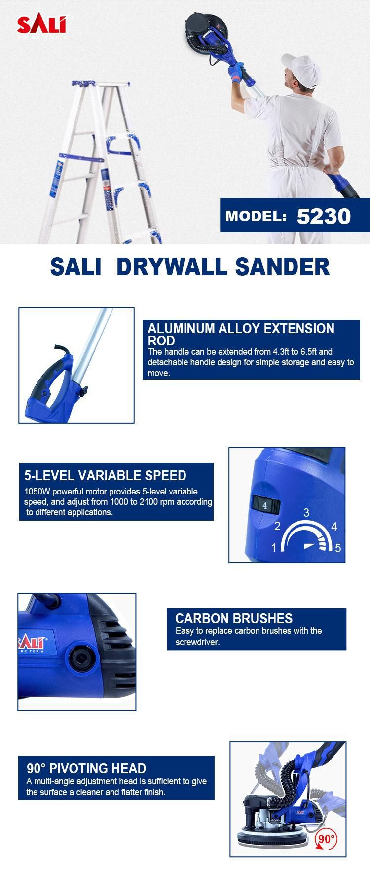 Sali 215mm 1050W Professional Quality Drywall Sander
