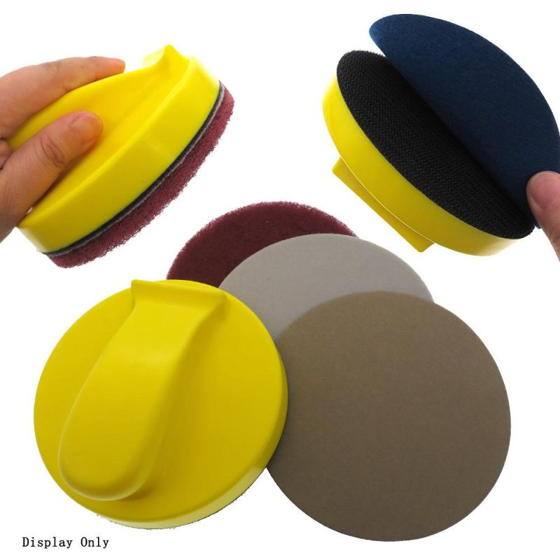 Cross-Border Supply 5 Inch 125mm Manual Dovetail Polishing Disc Self-Adhesive Flocking Sandpaper Polishing Disc Car Cleaning
