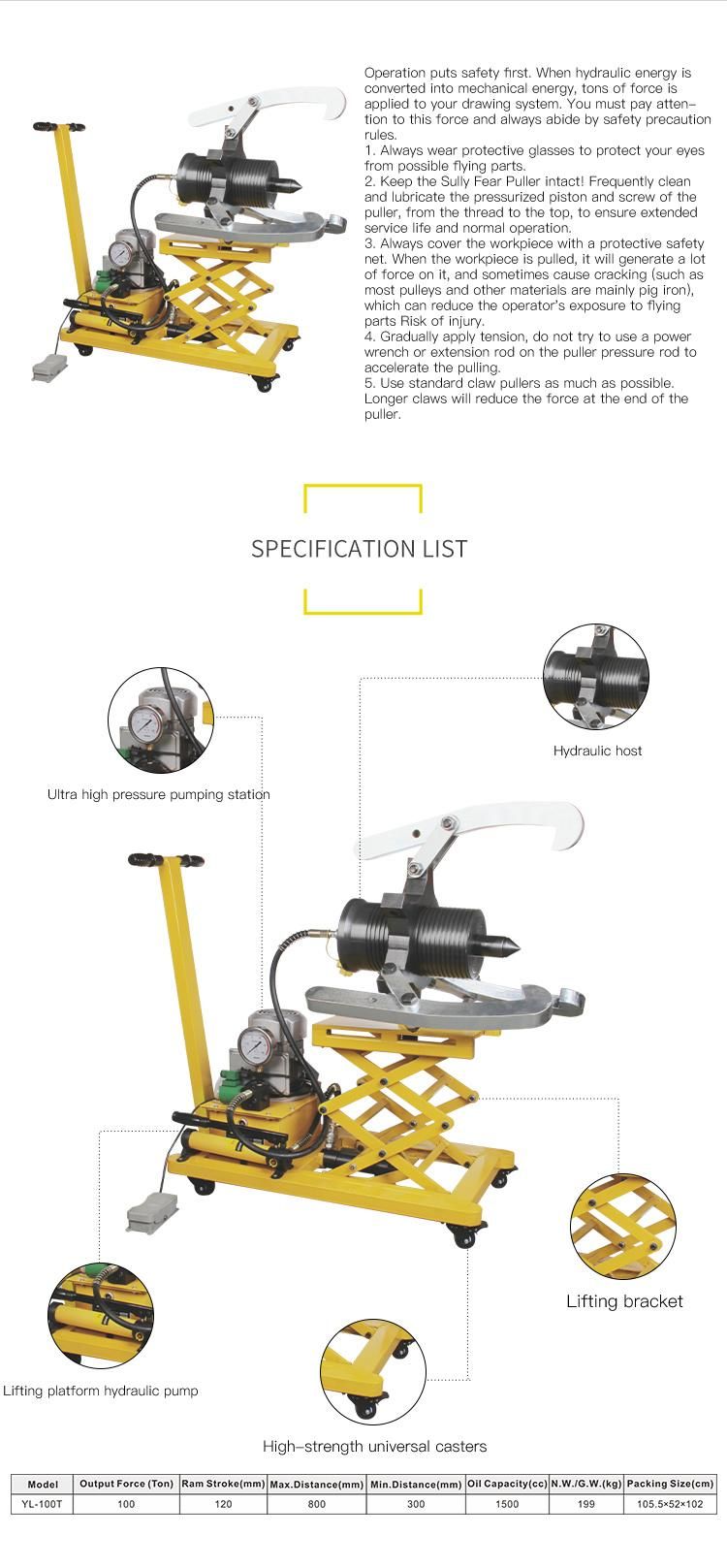 100t Removable Hydraulic Crane Truck Puller Yl-100t